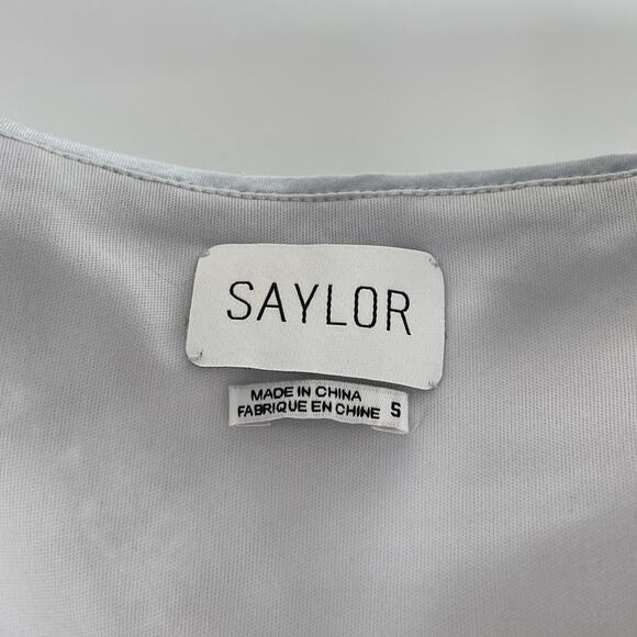 SAYLOR | Persephone Top & Mini Skirt Set in Platinum Silver Sequin Disco S - Picture 6 of 16